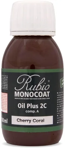 Vista 99 de Rubio Monocoat Muestra de Tinte y Acabado para Madera - Niebla 5% Aceite Plus Parte A Aceite de linaza para madera de secado rápido y ecológico