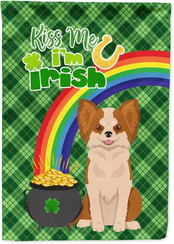Vista 154 de Caroline's Treasures WDK4731GF - Bandera decorativa para jardín del día de San Patricio, color negro y tostado, Airedale Terrier, para jardín