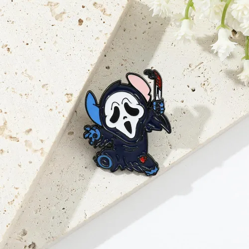Vista 3 de Ohana - Alfileres esmaltados de puntada de anime Ohana Means Family Stitch Pines de solapa para mujeres, hombres, niñas, niños, broche, mochila