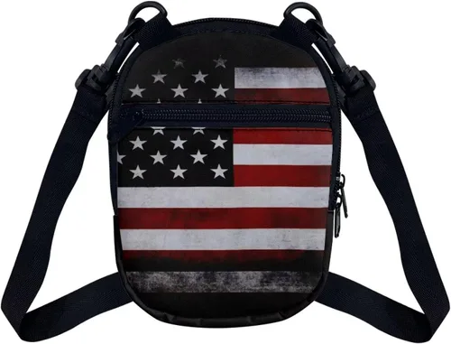 Vista 3 de Suobstales Pequeñas bolsas cruzadas para hombres, bolsa de hombro casual, bolsa de pecho, bolsa de mensajero juvenil