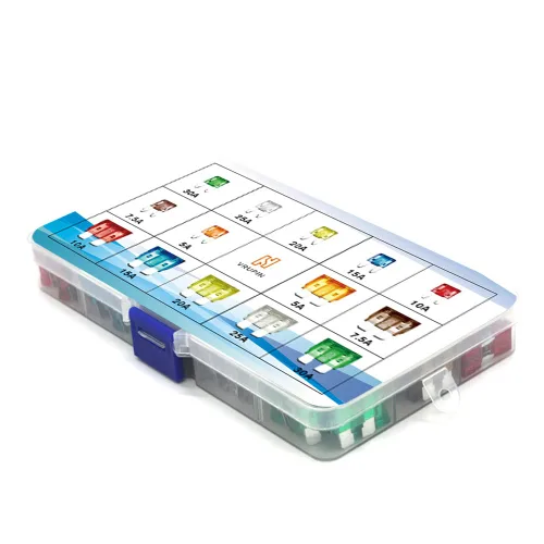 Vista 6 de Vrupin Juego surtido de fusibles de automóvil, kit de fusibles para automóvil, fusibles automotrices tipo cuchilla, estándar y mini