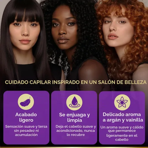 Vista 8 de Mascarilla hidratante para cabello seco, dañado y rizado - Tratamiento