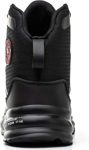 Vista 3 de ORISTACO Botas de acero con punta de trabajo de seguridad de tela ligera construcción zapatillas