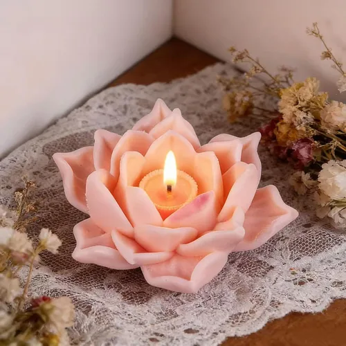 Vista 11 de 2 Piezas Molde de Vela de Orquídea Molde de Vela en Espiral Ondulada de Silicona de Orquídea - Moldes de Fundición de Resina de Silicona para Vela