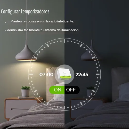 Vista 6 de SONOFF MINI Duo - Interruptor inteligente Zigbee de 2 canales, Zigbee 3.0, carga total de 16 A, control remoto y automatizado a través de Zigbee