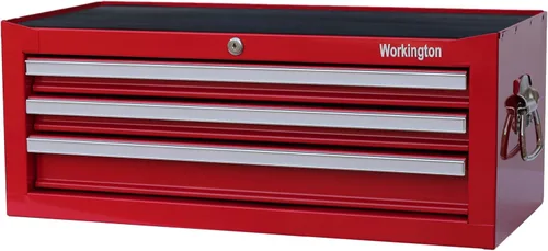 Vista 11 de Workington Industrial Caja de herramientas metálica portátil con 3 cajones, gabinete intermedio de 26" con correderas de rodamientos de bolas Verde
