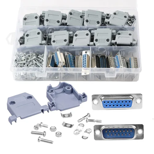 Vista 9 de DB9 20 juegos de conectores de soldadura 9PIN RS232 adaptador