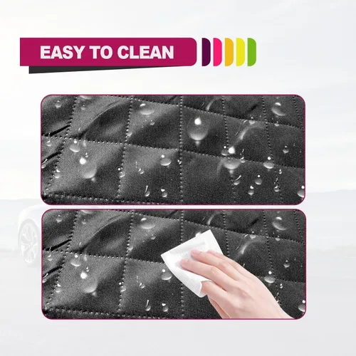 Vista 6 de Funda impermeable antideslizante y duradera de carga para perros, cojín de asiento de coche con protector de paredes laterales y solapa