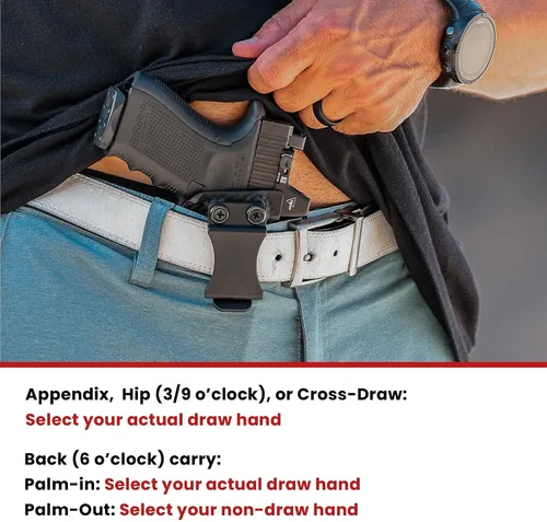Vista 7 de Concealment Express IWB KYDEX Funda para pistola (Negro) - Cintura interior - Ajustable Retención de Cant & Posi-Click – Compatible con garras