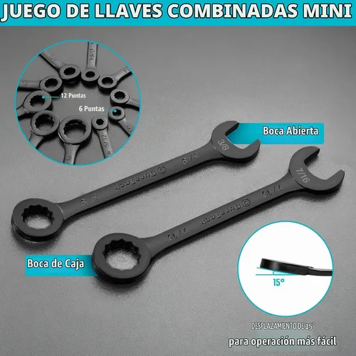 Vista 5 de DURATECH Juego de llaves pequeñas, juego de llaves de encendido pequeñas Negro
