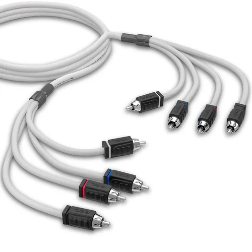 Vista 2 de DS18 MOFCR-1F2M 1 Hembra 2 Macho Altavoz de Audio para Coche Marino Estaño OFC RCA Y Splitter Adaptador Cable Conector