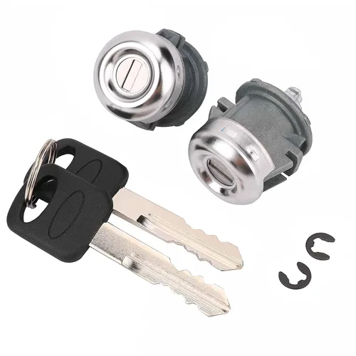 Vista 7 de Cilindro de cerradura de puerta con juego de llaves compatible con Ford F150 1997-2011 F250 1997-99 F350 Super Duty 1998-2016 - Sustituye a