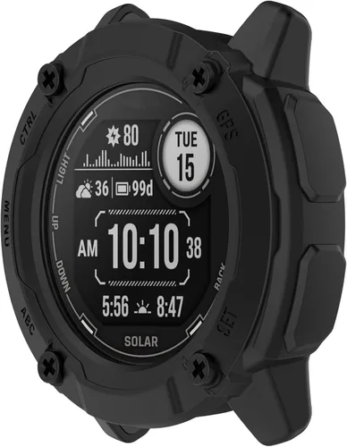 Vista 4 de Funda compatible con Garmin Instinct 2X, Disscool Soft Anti Drop TPU Carcasas protectoras Accesorios de reloj inteligente (negro)