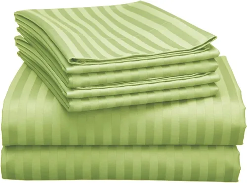 Vista 15 de Mattress-Homes Juego de sábanas tamaño Queen de 6 piezas, colección Hotel Luxury, 100% algodón egipcio, sábana bajera ajustable de 18 pulgadas