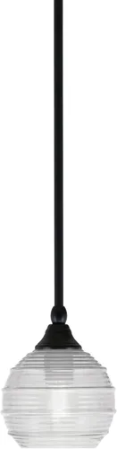 Vista 12 de Toltec Lighting Tallo Colgado Mini colgante, acabado de cobre negro, 3.5" cuadrado humo burbuja vidrio