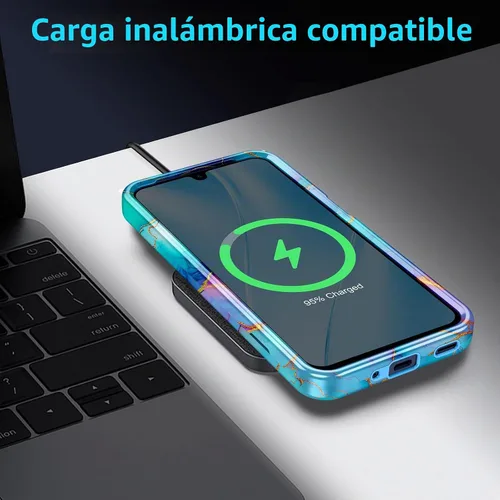 Vista 7 de Hekodonk Funda para Galaxy A17 5G/Galaxy A16 5G, resistente cuerpo completo, protección a prueba de golpes, 3 en 1, híbrida de policarbonato duro