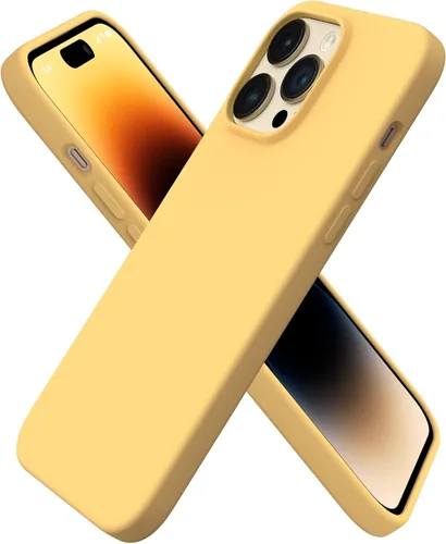 Vista 20 de ORNARTO Funda compatible con iPhone 14 Pro Max de 6.7 pulgadas, silicona líquida delgada de 3 capas con cobertura completa, funda protectora