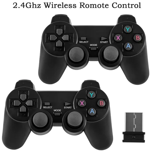 Vista 5 de WWahuayuan Retro Game Console with Dual Controllers Plug & Play Video Game Stick Built in 10000+ Games, 9 Classic Emulators, TV 4K High Definition