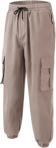 Vista 3 de Vickyleb Pantalones deportivos de forro polar para hombre, pantalones deportivos de entrenamiento para hombre, para gimnasio, con bolsillos