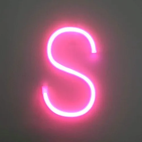 Vista 22 de Letrero de neón, letras de neón, letras del alfabeto de neón iluminadas, letras con luces LED, letras de marquesina iluminadas, batería, USB, rosa