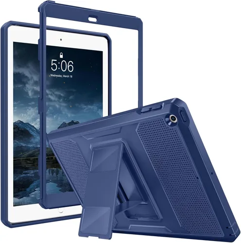 Vista 20 de MoKo Funda Compatible con iPad 9.7 de 2018/2017 6ª/5ª Generación - [Resistente] Funda Híbrida Protectora de Cuerpo Completo a Prueba de Golpes