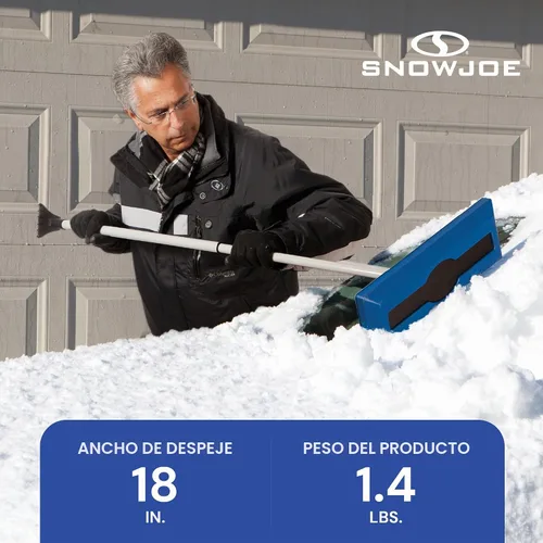Vista 4 de Snow Joe - SJBLZD Escoba para nieve con removedor de hielo, Negro, Negro