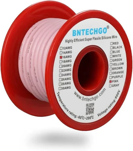 Vista 43 de BNTECHGO Alambre de silicona de calibre 16 rojo y negro cada 25 pies 2 Alambre de silicona calibre 16 rojo y negro