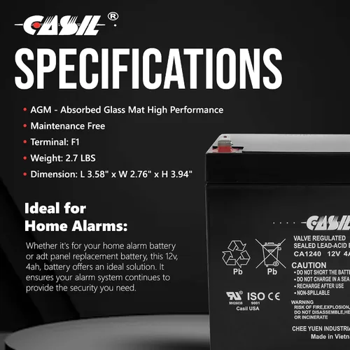 Vista 7 de Casil 12v 4ah UPS Power Patrol para SLA1056