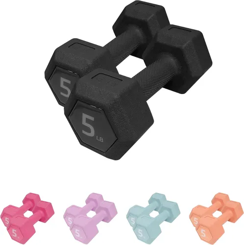Vista 24 de Dumbbell Sets With Rack - 5/15/20/25/36lb Dumbbells Pair Hand Weights Set of 2 - Easy Grip - Arm Weights for Strength Training Workouts Fitness
