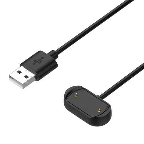 Vista 3 de Para AMAZFIT T-Rex 2 cargador magnético de la cuna del cable de carga USB, longitud: 3.3 ft (negro)