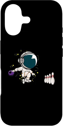 Vista 32 de Astronaut Bowling Player Bowling Ball Pins Bowling Team Case for iPhone 16