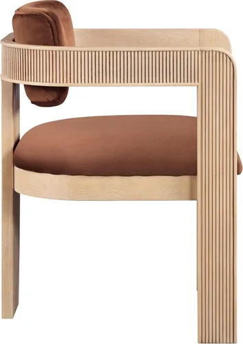 Vista 6 de Meridian Furniture Sacha - Juego de 2 sillas de comedor de terciopelo y Terciopelo coñac