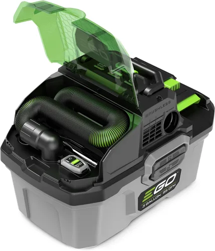 Vista 2 de EGO Power+ Aspiradora en seco y húmedo, aspiradora de coche, limpiador inalámbrico portátil compacto, 3 galones 85 CFM, batería y cargador
