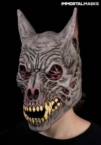 Vista 2 de Fun Costumes Máscara de perro diablo adulto - Máscaras inmortales