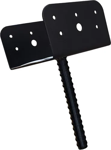 Vista 9 de Nuvo Iron DSB4 4 Soporte decorativo negro para sillín para postes de 3.5 x 3.5 pulgadas