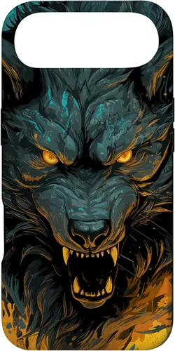 Vista 27 de Fenrir Wolf - Funda para iPhone 17, diseño de mitología nórdica