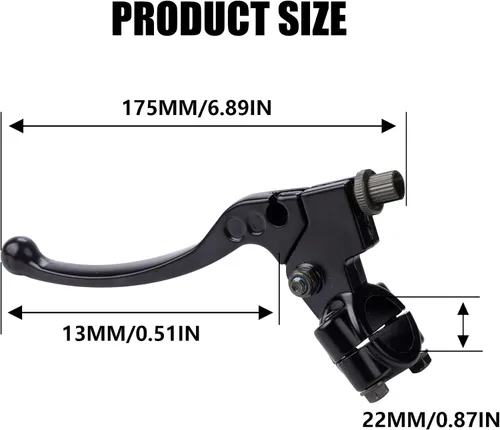 Vista 2 de Palancas de freno de embrague izquierda derecha de 7/8 pulgadas de 0.866 in compatibles con Honda XR80 XR100 CRF70 CRF80 CRF100 Pit Dirt Motor Bike
