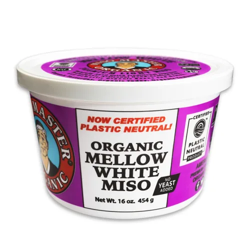 Vista 10 de Miso Master Miso orgánico de garbanzos, sin soja, sin gluten, orgánico, sin OMG, vegano, kosher, pasta de miso blanca vegana, tubo de 16 onzas