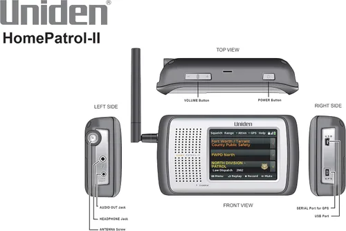 Vista 2 de Uniden HomePatrol-2 Escáner Digital de Pantalla Táctil a Color con Programación Simple, TrunkTracker V y S, A, M, E, Alerta de Emergencia/Clima