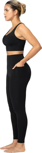 Vista 7 de Sunzel - Leggings de entrenamiento para mujer con cintura alta y control de abdomen Negro