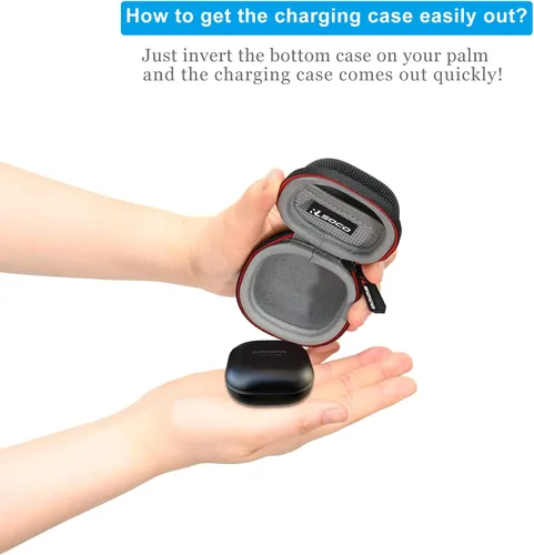 Vista 5 de RLSOCO Funda de transporte para Samsung Galaxy Buds Core/Galaxy Buds FE/Galaxy Buds 2 Pro/Galaxy Buds Pro/Galaxy Buds 2/Galaxy Buds Live True Negro