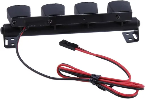 Vista 6 de HobbyPark Kit de barra de luz de coche a control remoto, 4 LED, luces de techo para 1/10 RC Crawler Car Truck Accesorios