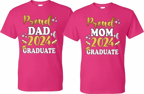 Vista 7 de Grad Shirts, Senior Class of 2025, Graduation Class of 2025 Gold Family Proud MOM DAD Graduate Tees Custom T-Shirt.