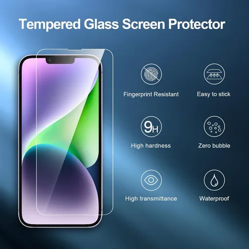 Vista 201 de NEW'C Paquete de 3 protectores de pantalla de privacidad para iPhone Air/iPhone 17 Air (6.5 pulgadas), película de vidrio templado antiespía