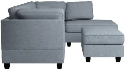 Vista 13 de Poundex Sofás tapizados/seccionales/sillones, gris