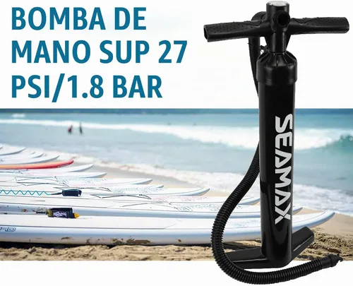Vista 6 de Bomba de mano SUP Max 27 PSI, peso ligero para llevar, bueno para todas las tablas de remo inflables y barcos inflables
