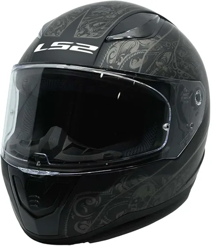 Vista 6 de LS2 Cascos Rapid II Casco integral para motocicleta (Dreamcatcher Camaleón/Blanco - XS)