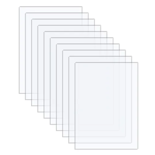 Vista 9 de Paquete de 10 hojas acrílicas de 4 x 6 a 0.043 pulgadas de grosor, hojas de plexiglás extruidas transparentes para manualidades, marcos de fotos