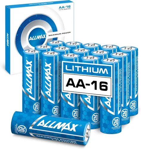 Vista 8 de Baterías de litio AA de Allmax Máxima Potencia (12 unidades) – De mayor duración, a prueba de derrames, vida útil de 20 años, rendimiento máximo