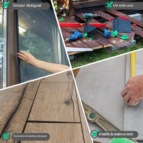 Vista 3 de Konohan 300 piezas de calzas planas de plástico estructurales para nivelación, 3/64, 5/64, 1/8, 5/32, 3/16, 1/4, verde, negro, blanco, gris, azul